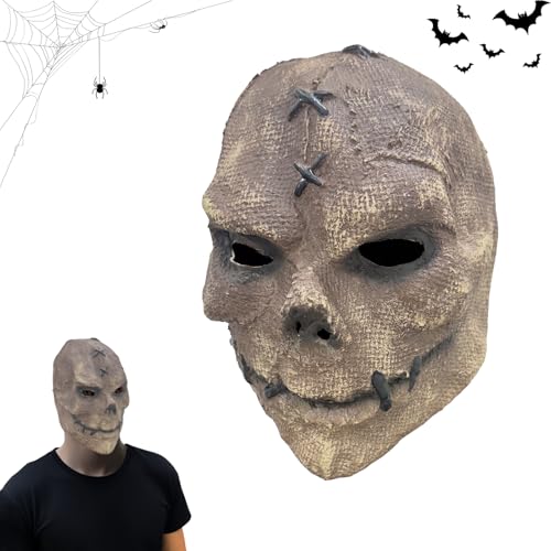 XILEPINAN Totenkopf Maske Horror, Halloween Totenkopf Maske, Gruselige halloween ghostface, Scary Halloween Cosplay Requisite für Party Kostüm Zubehör von XILEPINGAN