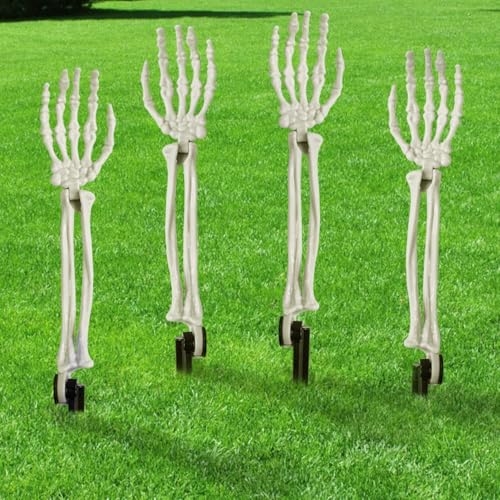 XIMISHOP 4 Stück Halloween Skeleton Arms Hände, Realistische Skelett Deko Zombie Geist Arm Pfahle Abgetrennte Kunststoff Skelett Hände for Garden Lawn Yard Graveyard Zeichen Skeleton Stakes Requisiten XIMISHOP 4 Stück Halloween Skeleton Arms Hände, Realistische Skelett Deko Zombie Geist Arm Pfahle Abgetrennte Kunststoff Skelett Hände for Garden Lawn Yard Graveyard Zeichen Skeleton Stakes Requisiten von XIMISHOP