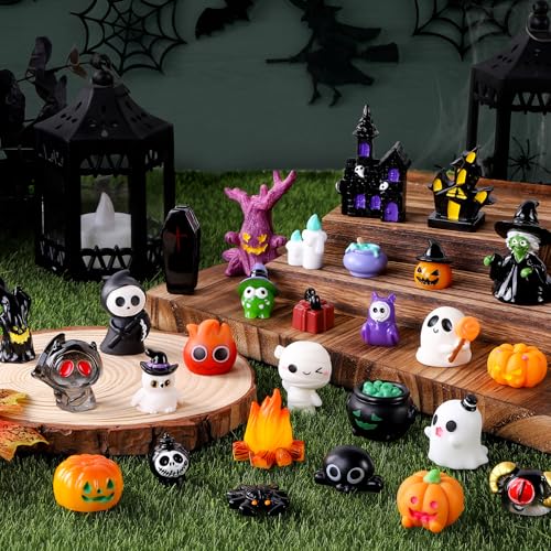 XIMISHOP 50 Stück Halloween Mini Harz Figuren, Miniatur Kleine winzige Figuren Verstecken Kunstharz Ornamente Kürbis Geist Schädel für Hausgartendekoration und Halloween Party Geschenk XIMISHOP 50 Stück Halloween Mini Harz Figuren, Miniatur Kleine winzige Figuren Verstecken Kunstharz Ornamente Kürbis Geist Schädel für Hausgartendekoration und Halloween Party Geschenk von XIMISHOP