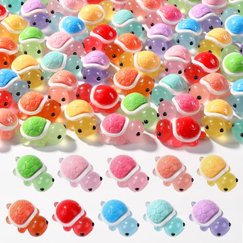 XIMISHOP 50 x bunte Mini-Schildkröten aus Kunstharz XIMISHOP 50 x bunte Mini-Schildkröten aus Kunstharz von XIMISHOP
