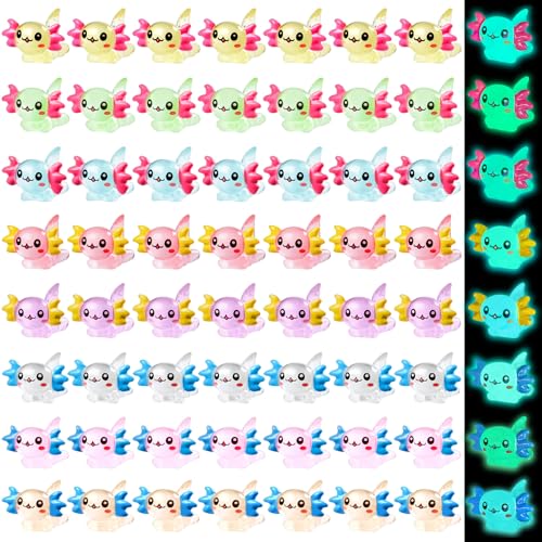 XIMISHOP 64 Stück Mini-Leuchtharz-Axolotl XIMISHOP 64 Stück Mini-Leuchtharz-Axolotl von XIMISHOP