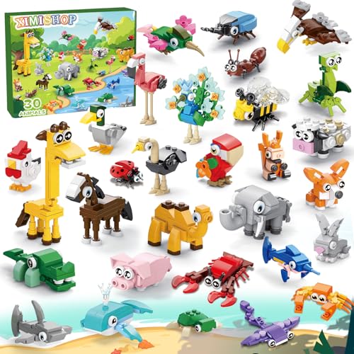 XIMISHOP Mitgebsel Kindergeburtstag Gastgeschenke, 30 Pack Mini Tiere Bausteine Party Animals Meerestiere Konstruktionsspielzeug Baustein Spielzeug Set für Geburtstag Party Geschenke für Über 6 Jahre XIMISHOP Mitgebsel Kindergeburtstag Gastgeschenke, 30 Pack Mini Tiere Bausteine Party Animals Meerestiere Konstruktionsspielzeug Baustein Spielzeug Set für Geburtstag Party Geschenke für Über 6 Jahre von XIMISHOP