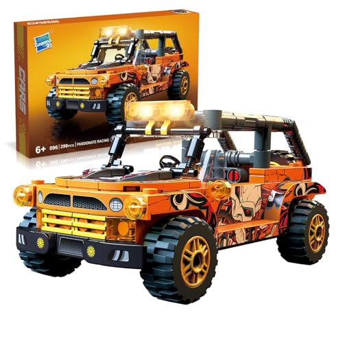 XIMKONTER Geländewagen​ Bauspielzeugset, Klemmbausteine Auto, Technic Autos, Supersportwagen Bausteine Sets, Sportwagen Spielzeug Modell,Geeignet für Erwachsene und Jugendliche (Yellow) von XIMKONTER