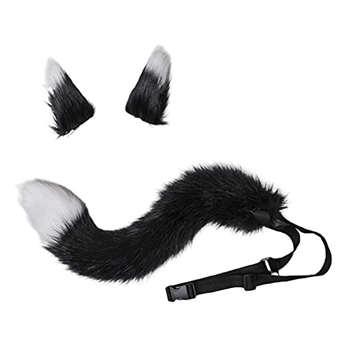 XINAJUND 3 Stück Plüschtier Cosplay Set Füchse Ohren Kopfbedeckung Wolf Schwanz Mode Gothic Cosplay Zubehör Fotoaufnahme XINAJUND 3 Stück Plüschtier Cosplay Set Füchse Ohren Kopfbedeckung Wolf Schwanz Mode Gothic Cosplay Zubehör Fotoaufnahme von XINAJUND
