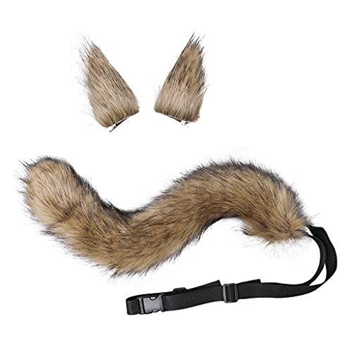 XINAJUND 3 Stück Plüschtier Cosplay Set Füchse Ohren Kopfbedeckung Wolf Schwanz Mode Gothic Cosplay Zubehör Fotoaufnahme XINAJUND 3 Stück Plüschtier Cosplay Set Füchse Ohren Kopfbedeckung Wolf Schwanz Mode Gothic Cosplay Zubehör Fotoaufnahme von XINAJUND