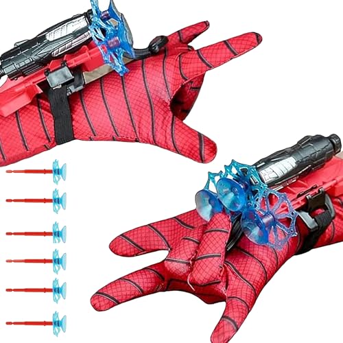 XINCHEN 2 Sets Held Launcher ， Spider Launcher Handschuhe ，Kids Spider Hero Handschuhe,Super Spider Launcher ,Spiderman Handschuhe, für Spider-Man Cosplay Lustiges Lernspielzeug. von XINCHEN