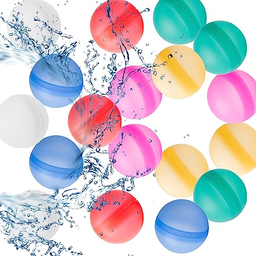 XINCHEN Wiederverwendbare Wasserbomben 18 Stück Wasserbomben WiederverwendbarSelbstdichtende Wasserbomben-Spritzbälle Reusable Water Balloon Outdoor-Wasserspielzeug für Kinder Wasserschlacht-Spiel von XINCHEN