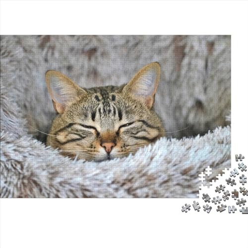 Katze Holz 300 Teile Puzzles Haustiere Puzzles Für Erwachsene Lernspiel Herausforderung Spielzeug 300 Teile Holzpuzzles Für Erwachsene 300pcs (40x28cm) von XINCHENMM