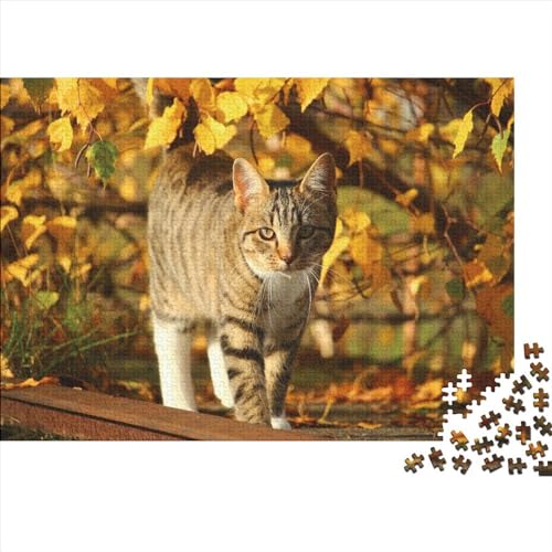 Katze Holzpuzzle 500 Teile Geschenke Für Frauen, Haustiere Männer,Holzpuzzle Erwachsene 500pcs (52x38cm) von XINCHENMM