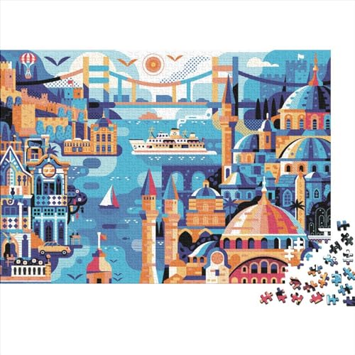 Kunst Malerei Holzpuzzle 1000 Teile Geschenke Für Frauen, Karikatur Männer,Holzpuzzle Erwachsene 1000pcs (75x50cm) von XINCHENMM