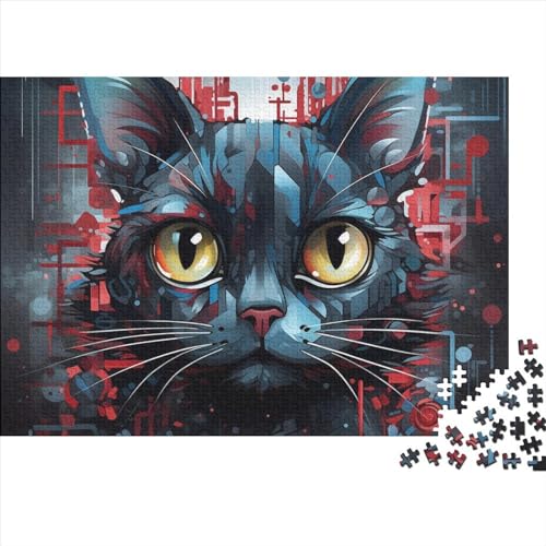 Niedliche Katze Puzzle 300 Teile Erwachsene 300 Teile Jigsaw Haustiere Puzzles Für Wohnkultur Wandkunst 300pcs (40x28cm) von XINCHENMM