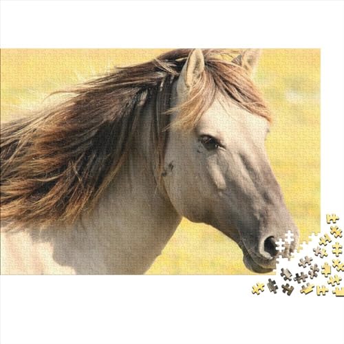 Pferd Holzpuzzle 300 Teile Geschenke Für Frauen, Tiere Männer,Holzpuzzle Erwachsene 300pcs (40x28cm) von XINCHENMM