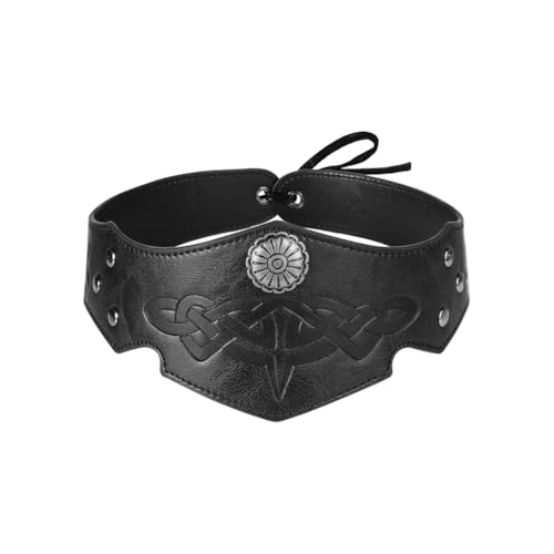 Halloween Wikinger Kopfschmuck Kunstleder Stirnband mit Verstellbar Schnalle Kopfbedeckung Mittelalter Haarbedeckung Haarband Renaissance Haarschmuck Wikinger Kostüm Accessoire für Karneval Cosplay Halloween Wikinger Kopfschmuck Kunstleder Stirnband mit Verstellbar Schnalle Kopfbedeckung Mittelalter Haarbedeckung Haarband Renaissance Haarschmuck Wikinger Kostüm Accessoire für Karneval Cosplay von XINCHI