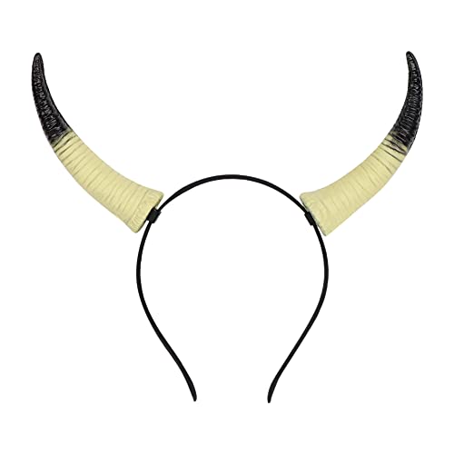Teufel Hörner Haarreif Teufel Kopfschmuck Königin Hörner Kopfbedeckung Dämonenhorn Haarband Devil Hörner Haarschmuck Damen Teufelshorn Haareif Halloween Kopfschmuck für Karneval Kostümfeste Cosplay von XINCHI
