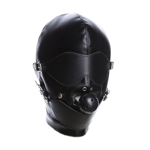 PU Leder Full Cover Kapuze Maske Reißverschluss Öffnen Mund Show Augen Gesichtsmaske Verstellbare Schnürung Halloween Cosplay Kostüm Punk Kapuze Kopfbedeckung Verkleidung Kostüm für Paare Spiele PU Leder Full Cover Kapuze Maske Reißverschluss Öffnen Mund Show Augen Gesichtsmaske Verstellbare Schnürung Halloween Cosplay Kostüm Punk Kapuze Kopfbedeckung Verkleidung Kostüm für Paare Spiele von XINCHIA