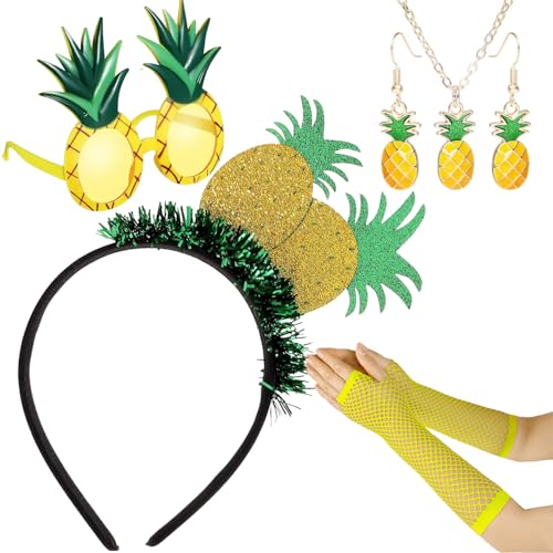 XINDY Ananas Kostüm Damen, Ananas Haarreif Ananas Brille Ananas Halskette Ananas Ohrringe Handschuhe für Hawaii Kostüm Damen Obst Kostüm Ananas Kostüm Faschingskostüme Karneval Kostüm Accessoires XINDY Ananas Kostüm Damen, Ananas Haarreif Ananas Brille Ananas Halskette Ananas Ohrringe Handschuhe für Hawaii Kostüm Damen Obst Kostüm Ananas Kostüm Faschingskostüme Karneval Kostüm Accessoires von XINDY