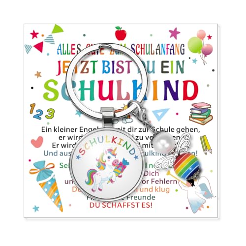 XINDY Einschulung Mädchen Geschenk Einhorn Schutzengel Schlüsselanhänger Einschulungsgeschenke Schulkind 2025 Mädchen Inhalt Schultüte Füllung Glücksbringer Schulanfang mit Karte Einschulung XINDY Einschulung Mädchen Geschenk Einhorn Schutzengel Schlüsselanhänger Einschulungsgeschenke Schulkind 2025 Mädchen Inhalt Schultüte Füllung Glücksbringer Schulanfang mit Karte Einschulung von XINDY