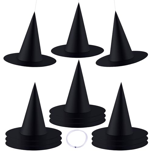 Halloween Hexenhüte, 12er Pack Hexenhut Schwarz Halloween Party Hüte Kostüm Zubehör Kostüm Halloween Hexenhüte, 12er Pack Hexenhut Schwarz Halloween Party Hüte Kostüm Zubehör Kostüm von XINGGANG