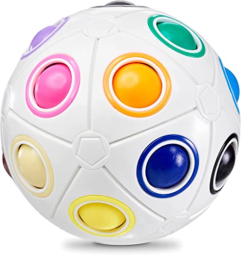 Original Regenbogenball, Großer Regenbogenball mit 19 Kugeln, Geschicklichkeitsspiel für Kinder, Spannendes Geschenk für Mädchen und Jungen ab 6 Jahren, fördert räumliches Denken von XINGGANG
