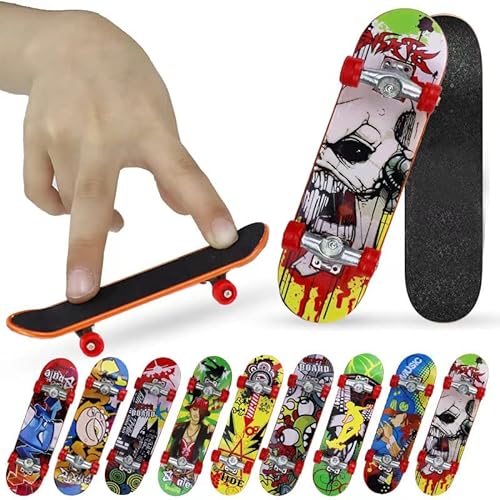 XINGGANG Finger Skateboard - 12 stylische Fingerskateboards, Spielzeug Finger Skateboard für Party I Fingerboard Spiele für Jungen und Mädchen I Board Mitgebsel für Teenager I Give Aways Kinder von XINGGANG