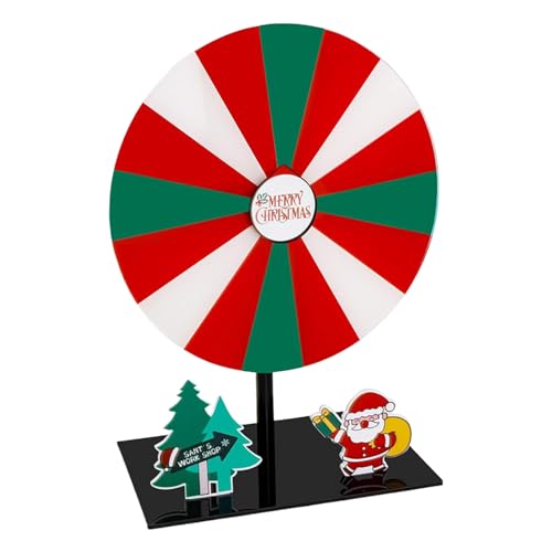 XINGLIDA Acryl Weihnachts Drehradpreise Spielbrett Mit Abnehmbarem Ständer Und Drys Löschen Marker Für Partyaktivität Stabile Metallbasis Rotationspreise Rad XINGLIDA Acryl Weihnachts Drehradpreise Spielbrett Mit Abnehmbarem Ständer Und Drys Löschen Marker Für Partyaktivität Stabile Metallbasis Rotationspreise Rad von XINGLIDA