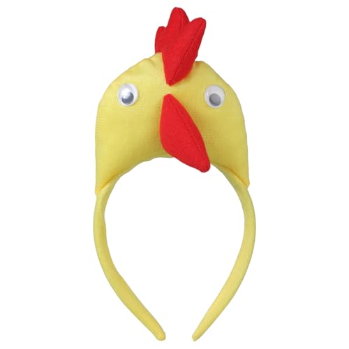 XINGLIDA Adorkable Huhn Kopfstück Proms Birthday Haarband Kopfbedeckung Cartoon Hühnchen Süßes Rooster Haar Kopfstück Cartoon Haarband von XINGLIDA