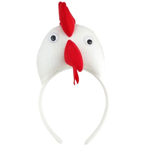 XINGLIDA Adorkable Huhn Kopfstück Proms Birthday Haarband Kopfbedeckung Cartoon Hühnchen Süßes Rooster Haar Kopfstück Cartoon Haarband von XINGLIDA