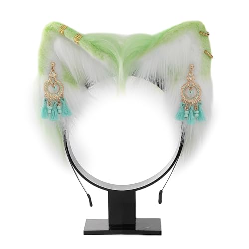 XINGLIDA Cosplay-Katzenohren-Haarband mit ethnischen Ohrringen, für Damen, Teenager, Stirnband für Film-Enthusiasten, Anime-Themen-Versammlungen, Haarband (GNA#) von XINGLIDA