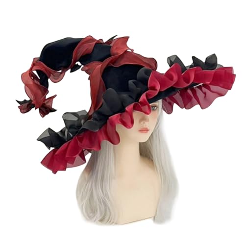 XINGLIDA Freundlicher Halloween Hexenhut Praktische Polyester Kappen Falten Design Fit Erwachsene Frauen Fashion Kostüm Accessoires Witch Für Cosplay Enthusiasten XINGLIDA Freundlicher Halloween Hexenhut Praktische Polyester Kappen Falten Design Fit Erwachsene Frauen Fashion Kostüm Accessoires Witch Für Cosplay Enthusiasten von XINGLIDA