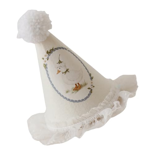 XINGLIDA Geburtstagshut Entlein/Blumenmuster Spitze Trim Party Mit Pompoms Für Geburtstagsfeier Schöne Enten Themen Party Kopfbedeckung XINGLIDA Geburtstagshut Entlein/Blumenmuster Spitze Trim Party Mit Pompoms Für Geburtstagsfeier Schöne Enten Themen Party Kopfbedeckung von XINGLIDA
