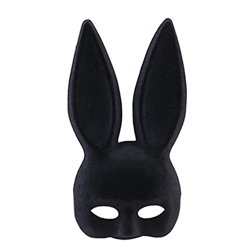 XINGLIDA Mysterious Mask Black Rabbit Mask for Women Maskerade Halloween Cosplay Costume Birthday Party Adult Supplies von XINGLIDA