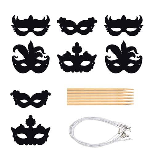 XINGLIDA Packung Mit 8 Kratzmaske Schmücken Fleischivals Und Partys Die Für Verschiedene Veranstaltungen Geeignet Sind von XINGLIDA