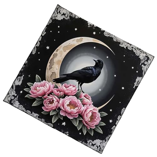 XINGLIDA Spiritueller Wahrsagertuch Fleece Textur 3 Größe Einfache Wartung Okkulter Themenmond Und Krähe Muster Für Kartenlesen Tarots Lesen Stoff XINGLIDA Spiritueller Wahrsagertuch Fleece Textur 3 Größe Einfache Wartung Okkulter Themenmond Und Krähe Muster Für Kartenlesen Tarots Lesen Stoff von XINGLIDA