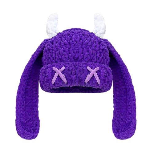 XINGLIDA Stretchy Devil Horn Winterhut Weiche Anime Cosplay Kopfbedeckung Für Tägliche Kee Halloween Festivals Erwachsene Mädchen Warmer Pullover XINGLIDA Stretchy Devil Horn Winterhut Weiche Anime Cosplay Kopfbedeckung Für Tägliche Kee Halloween Festivals Erwachsene Mädchen Warmer Pullover von XINGLIDA
