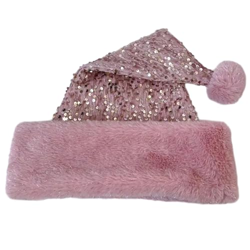 XINGLIDA Warme Weihnachtsmannhüte Blingbling Champagner Pailletten Verdicken Plüsch Für Weihnachts Weihnachten Neujahrs Symbolkappen Mit Pelzigem Rand XINGLIDA Warme Weihnachtsmannhüte Blingbling Champagner Pailletten Verdicken Plüsch Für Weihnachts Weihnachten Neujahrs Symbolkappen Mit Pelzigem Rand von XINGLIDA