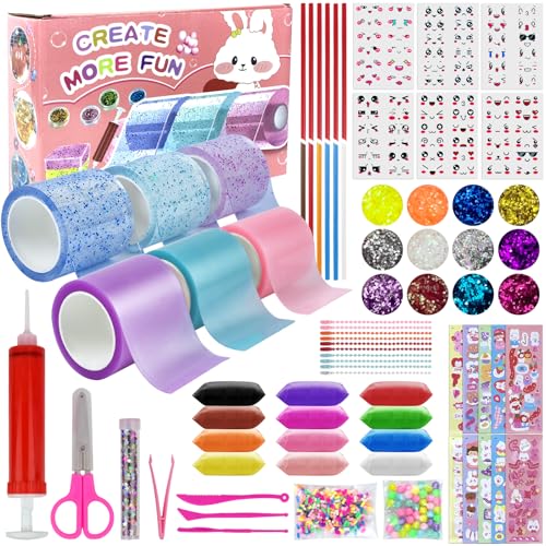 XINGNA Nano Tape Bubble Kit für Kinder, 75 Pcs DIY Nano Tape Bubble Set, Super elastische Nano Klebebänder, Squishy Spielzeug Bastelset für Making Bubbles und Stressabbau und Spaß XINGNA Nano Tape Bubble Kit für Kinder, 75 Pcs DIY Nano Tape Bubble Set, Super elastische Nano Klebebänder, Squishy Spielzeug Bastelset für Making Bubbles und Stressabbau und Spaß von XINGNA