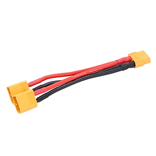 XT60 Parallel Batterieanschlusskabel, Safe XT60 Dual Extension Y Splitter Silikon Korrosionsschutz 10cm / 3.9in für RC Batterien von XINL