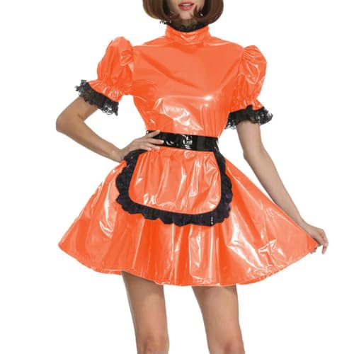 XINLIANYI Abschließbares Dienstmädchenkleid aus PVC, A-Linie, personalisierbar XINLIANYI Abschließbares Dienstmädchenkleid aus PVC, A-Linie, personalisierbar von XINLIANYI