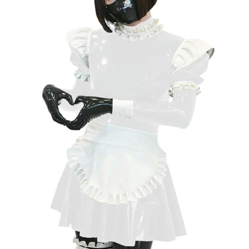 XINLIANYI Crossdressing Dienstmädchen-Uniformen, Cosplay, langärmelig, PVC, personalisierbar von XINLIANYI