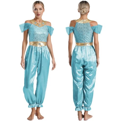 XINLIANYI Damen-Kostüm, Stehkragen, schulterfrei, einteilig, Jumpsuits, Bauchtanz XINLIANYI Damen-Kostüm, Stehkragen, schulterfrei, einteilig, Jumpsuits, Bauchtanz von XINLIANYI
