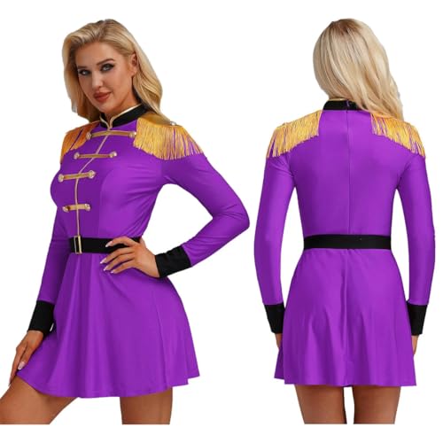 XINLIANYI Damen Löwenbändiger, Cosplay-Kostüm, Quaste, Schulter, lange Ärmel, Zirkus, Ringmeister, Verkleidungskostüm von XINLIANYI