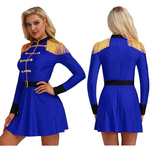 XINLIANYI Damen Löwenbändiger, Cosplay-Kostüm, Quaste, Schulter, lange Ärmel, Zirkus, Ringmeister, Verkleidungskostüm von XINLIANYI