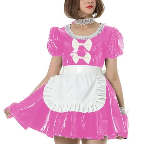 XINLIANYI Dienstmädchenkleid, Cosplay, Uniformen mit Schürze, kurzärmelig, Spitze, PVC-Leder, Dienstmädchen-Outfit, anpassbar XINLIANYI Dienstmädchenkleid, Cosplay, Uniformen mit Schürze, kurzärmelig, Spitze, PVC-Leder, Dienstmädchen-Outfit, anpassbar von XINLIANYI