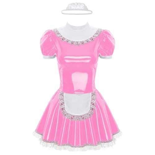 XINLIANYI Französische Schürze für Damen, Dienstmädchen-Cosplay-Kleid mit Spitzen-Stirnband, Rüschen, Spitzenschürze, Kostüme XINLIANYI Französische Schürze für Damen, Dienstmädchen-Cosplay-Kleid mit Spitzen-Stirnband, Rüschen, Spitzenschürze, Kostüme von XINLIANYI
