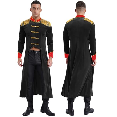 XINLIANYI Herren Zirkusfrack Samt Fransen Schulterbretter Rollenspiel Performance Kostüm XINLIANYI Herren Zirkusfrack Samt Fransen Schulterbretter Rollenspiel Performance Kostüm von XINLIANYI