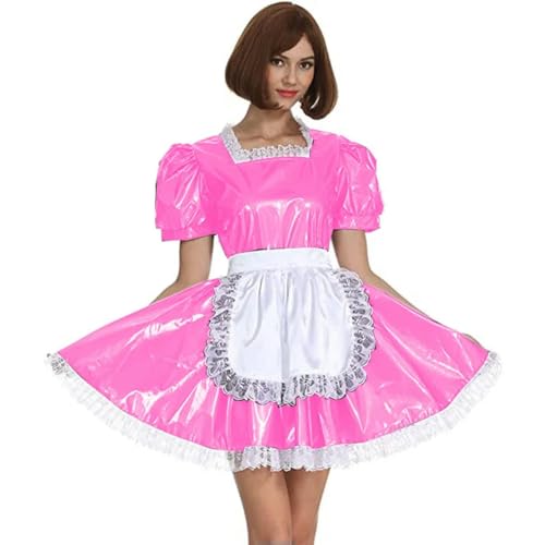 XINLIANYI PVC-Kostüm für Party, Cosplay, Dienstmädchen, Uniformen, kurzärmelig, plissiert, personalisierbar XINLIANYI PVC-Kostüm für Party, Cosplay, Dienstmädchen, Uniformen, kurzärmelig, plissiert, personalisierbar von XINLIANYI