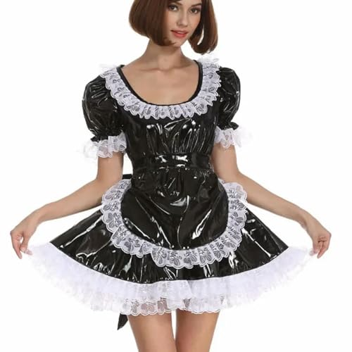 XINLIANYI Weißes Spitzenkostüm für Damen, Cosplay, kurzärmelig, mit Schürze, personalisierbar XINLIANYI Weißes Spitzenkostüm für Damen, Cosplay, kurzärmelig, mit Schürze, personalisierbar von XINLIANYI