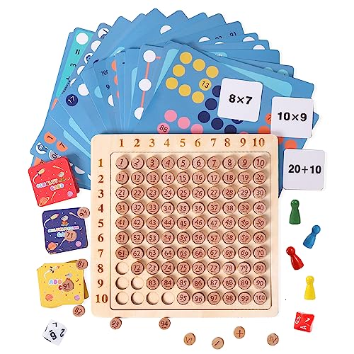 Mathe Spielzeug für Kinder - Holz Montessori Multiplikationsbrett und Addition, 1x1 Lernen Spiel für Grundschüler, Mathematik Multiplikationstafel Mathe Spielzeug für Kinder - Holz Montessori Multiplikationsbrett und Addition, 1x1 Lernen Spiel für Grundschüler, Mathematik Multiplikationstafel von XINNIAN