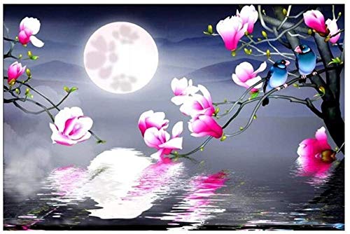 XINNeck 1000 Pieces Wooden Jigsaw Puzzle，Bird Flower and Moon Adults Jigsaw Puzzle Children Puzzles Creative Games Wooden Puzzle Toys Fashion von XINNeck