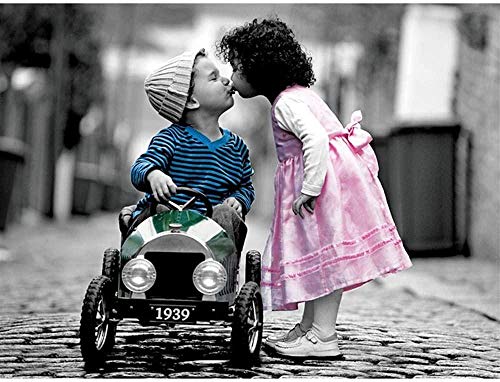 XINNeck 1000 Pieces Wooden Jigsaw Puzzle，Child S Kiss Children Jigsaw Puzzle Adults Puzzles Creative Games Wooden Puzzle Toys Gift von XINNeck